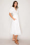 Smocked Waist Dress White-Dress-Curds and Whey-XS-Urbanheer