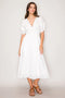 Smocked Waist Dress White-Dress-Curds and Whey-XS-Urbanheer