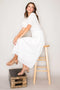 Smocked Waist Dress White-Dress-Curds and Whey-XS-Urbanheer