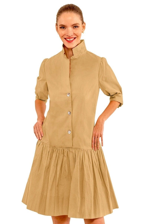 So Sweet Dress - Solid Khaki-Dress-Gretchen Scott LLC-M-Khaki-Urbanheer