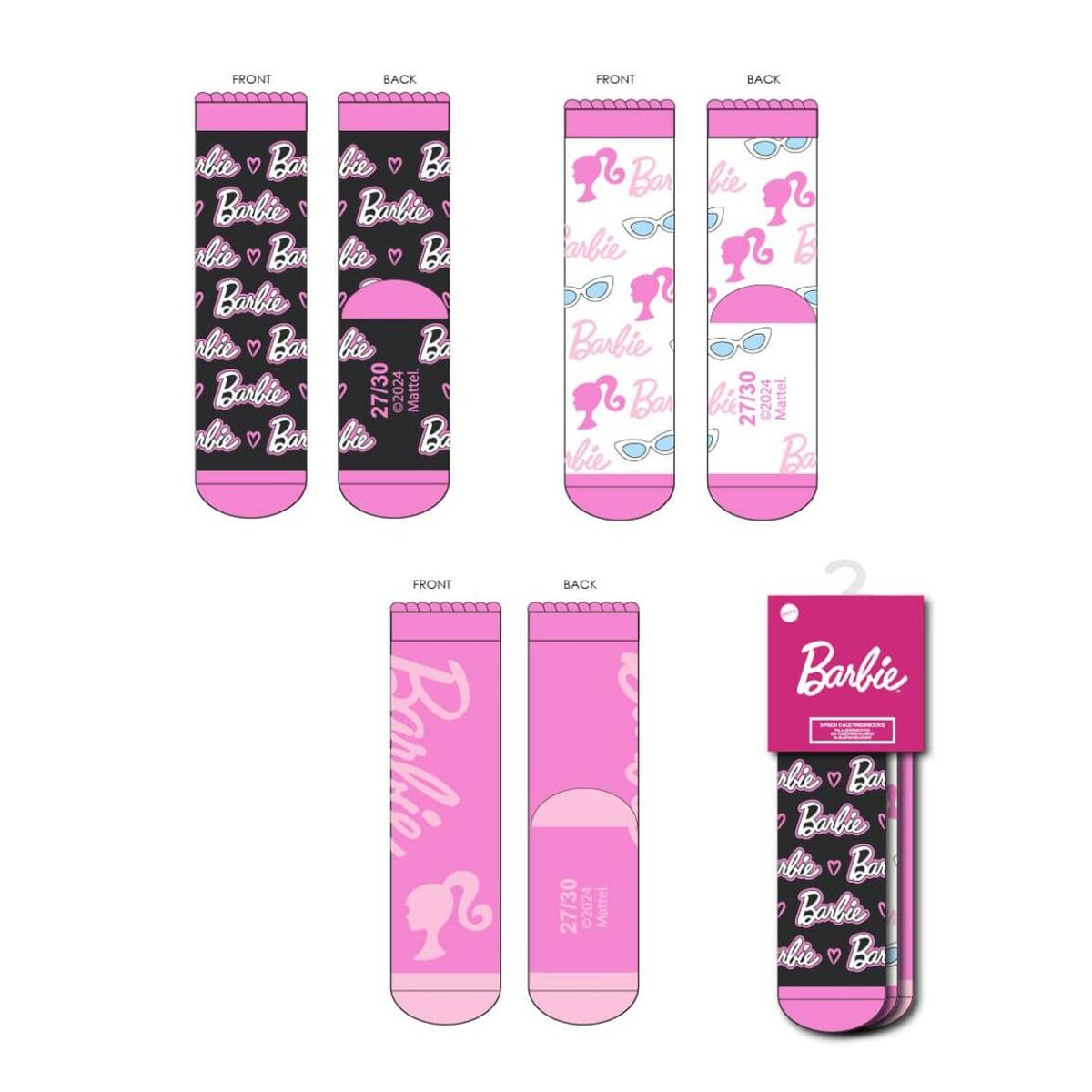 Socks Barbie 3 pairs-Clothing, Boys-Barbie-Urbanheer