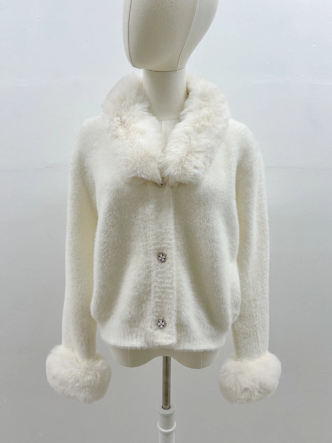 Soft Black Jacket with Lined Collar and Cuffs-Jackets-Frime-White-Urbanheer