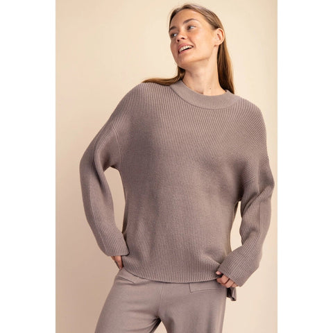 Basic Sweater Set Mushroom-Set-Rae Mode-S-Urbanheer