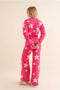 Soft Cozy Star Print Sweater with Pants HOT PINK-Set-Blue B-S-HOT PINK-Urbanheer