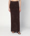 Soft Goat Long Mocha-coloured brushed cashmere skirt