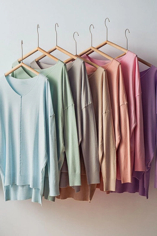 Soft High-Low Tunic Sweater GREY-Sweater-Urban Daizy-S-GREY-Urbanheer