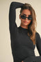 Soft Knit Jersey Long Sleeve Tee Black-Tee-KIMBERLY C-S-Black-Urbanheer