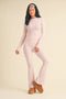 Soft Knit Jersey Long Sleeve Tee Pink-Tee-KIMBERLY C-S-Pink-Urbanheer