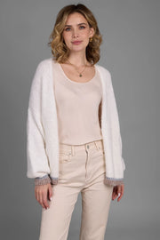 Soft Knit Mohair Cardigan White-Cardigan-SAACHI-White-Urbanheer