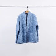 Soft Quilted Jacket with Denim Effect-Jacket-Cecile Wang-Jeans C-Urbanheer