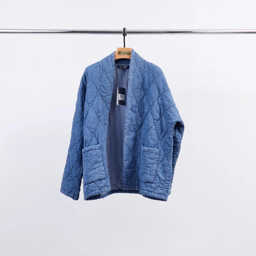 Soft Quilted Jacket with Denim Effect-Jacket-Cecile Wang-Jeans-Urbanheer