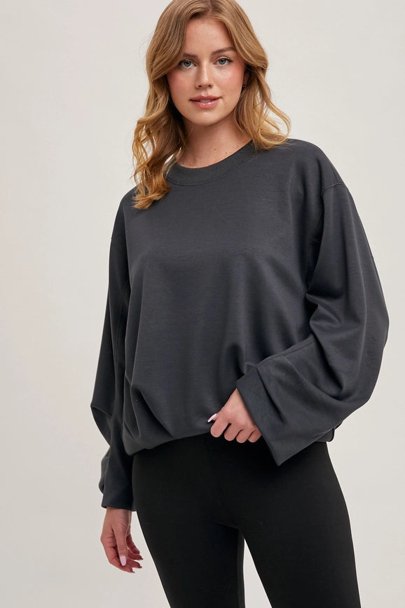 Softstreme Voluminous-Sleeve Pullover ASH-Pullover-Bluivy-S-ASH-Urbanheer