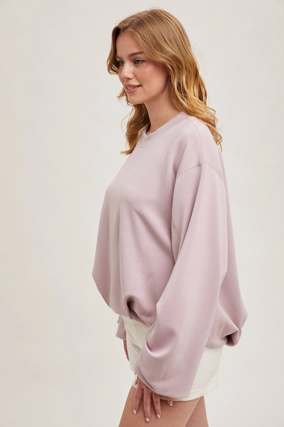 Softstreme Voluminous-Sleeve Pullover MAUVE-Pullover-Bluivy-S-MAUVE-Urbanheer