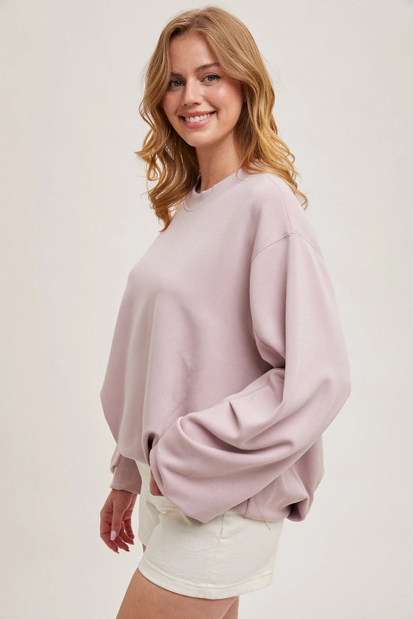 Softstreme Voluminous-Sleeve Pullover MAUVE-Pullover-Bluivy-S-MAUVE-Urbanheer