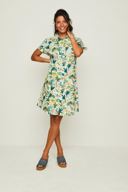 Solano White Selva Short Dress-Dress-Smile-XS-Urbanheer