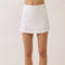 Solid A Line Side Zipper Mini Skirt