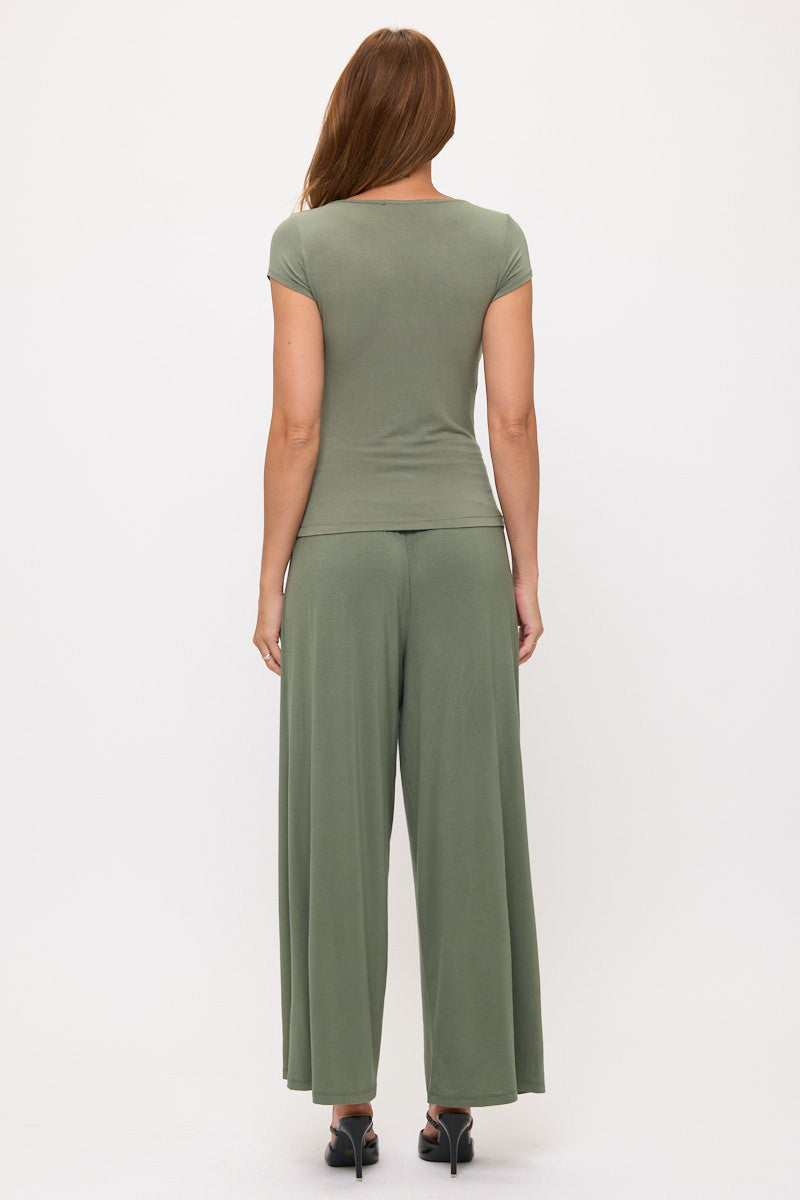 Solid Cowl Neck Top-4