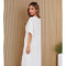 Solid Linen V-Neck Dolman Maxi Dress White-Dress-MILIO MILANO-XS-White-Urbanheer