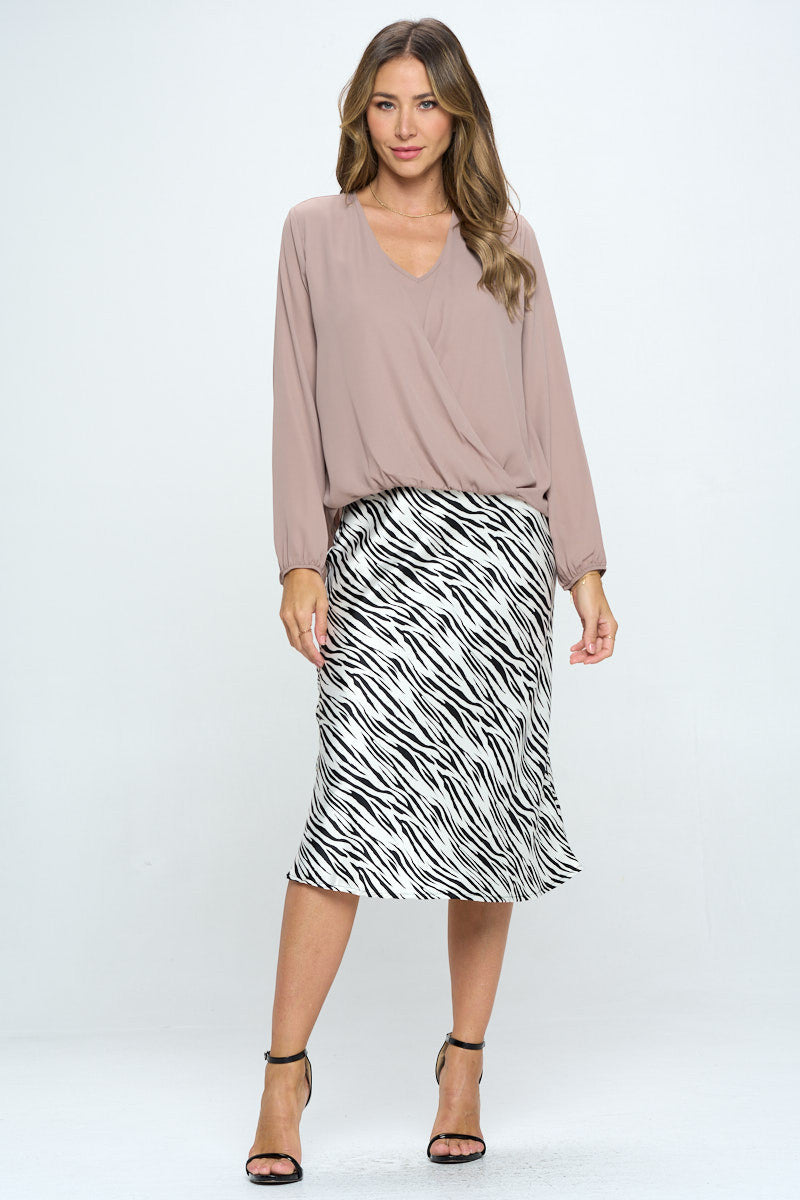 Solid Long Sleeve Surplice Top-Tops-Reneecollection-Urbanheer