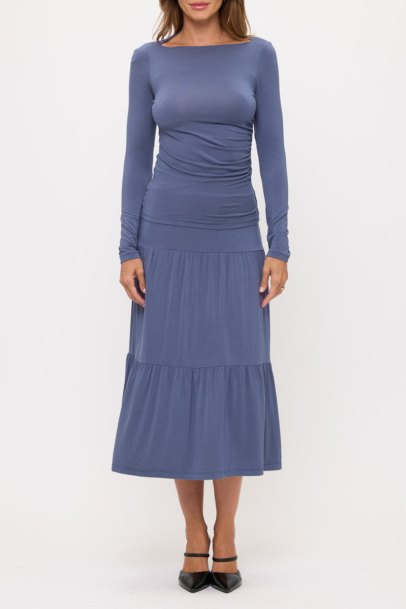 Solid Long Sleeve Top-1