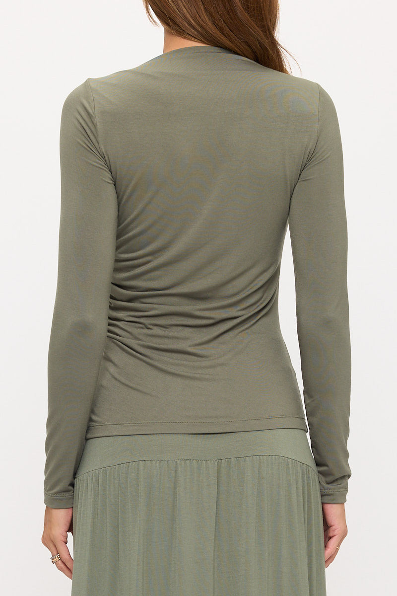 Solid Long Sleeve Top-4