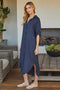 Solid Midi-Length Linen Dress NAVY BLUE-Dress-MILIO MILANO-S-NAVYBLUE-Urbanheer