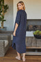Solid Midi-Length Linen Dress NAVY BLUE-Dress-MILIO MILANO-S-NAVYBLUE-Urbanheer