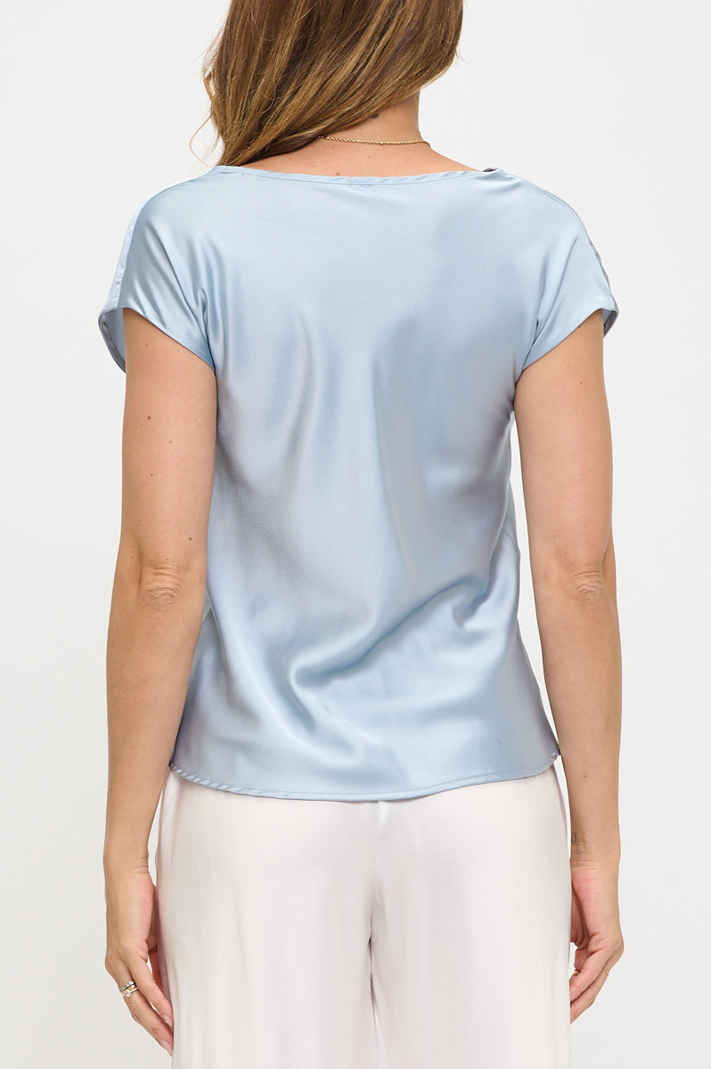 Solid Satin Top with Cowl Neck-New Arrival-Reneecollection-Small-STEEL-Urbanheer