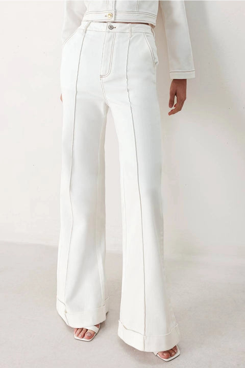 Solid Woven Long Pants