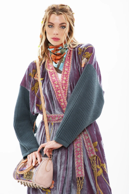 Something Magical Velvet Coat-Coat-Aratta-XS-Grape Jam-Urbanheer