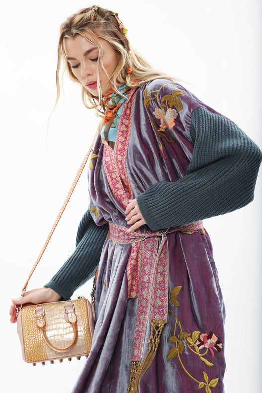 Something Magical Velvet Coat-Coat-Aratta-XS-Grape Jam-Urbanheer
