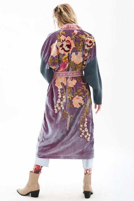 Something Magical Velvet Coat-Coat-Aratta-XS-Grape Jam-Urbanheer