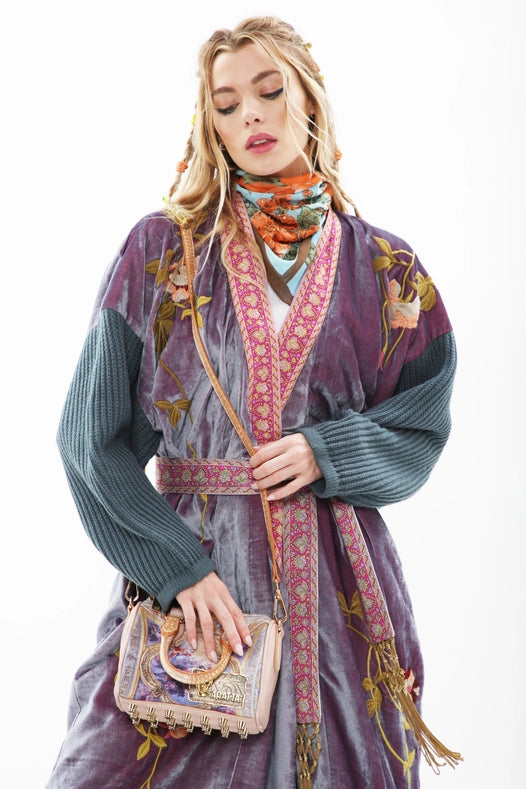 Something Magical Velvet Coat-Coat-Aratta-XS-Grape Jam-Urbanheer