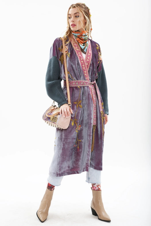 Something Magical Velvet Coat-Coat-Aratta-XS-Grape Jam-Urbanheer