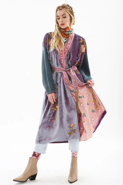 Something Magical Velvet Coat-Coat-Aratta-XS-Grape Jam-Urbanheer