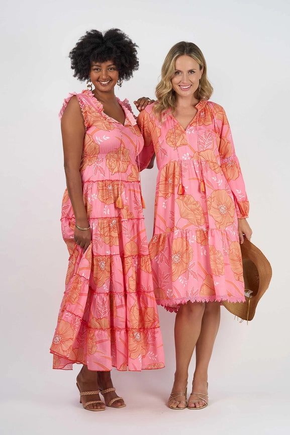 Sophia Dress Blossom-Dress-Naudic-XS-Pink-Urbanheer