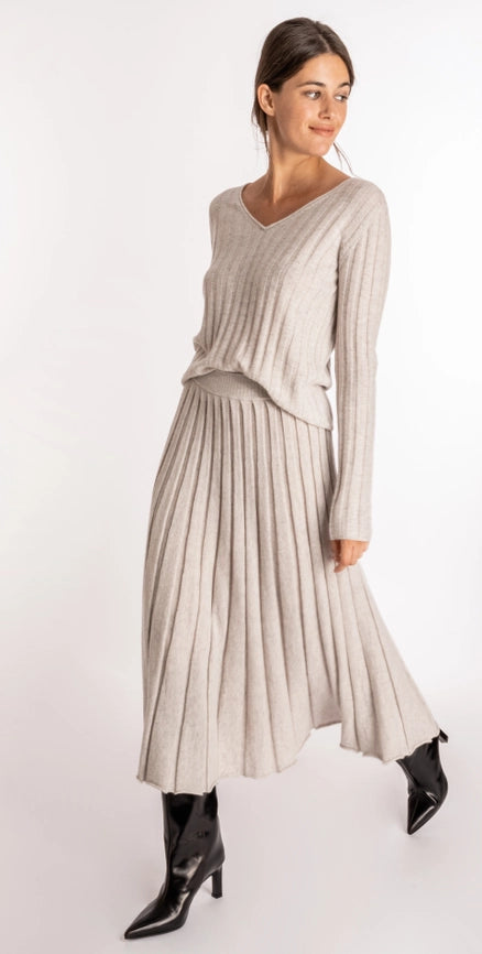 Sophie Sweater-Sweater-Bel Cashmere S.C.-L-Pearl-Urbanheer