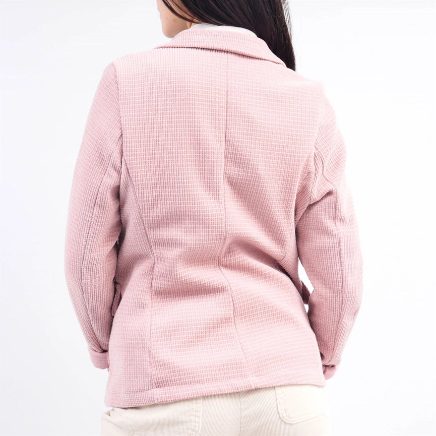 Sparkling Blazer with Embroidery-Blazer-Cecile Wang-S-Pink-Urbanheer