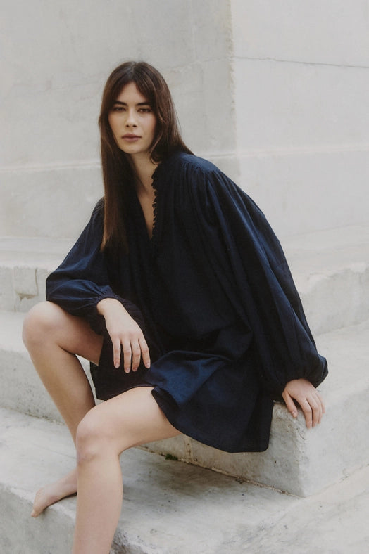 Spirit Shirt Dress BLACK-Dress-A Perfect Nomad-OS-Urbanheer