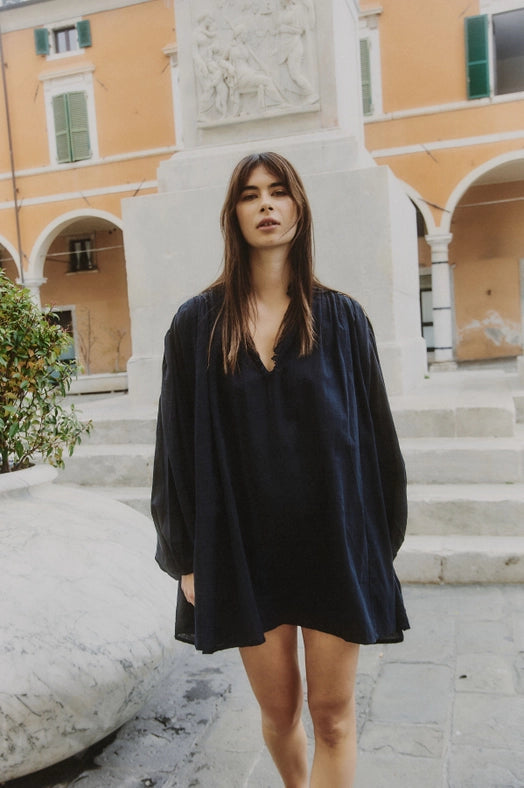 Spirit Shirt Dress BLACK-Dress-A Perfect Nomad-OS-Urbanheer