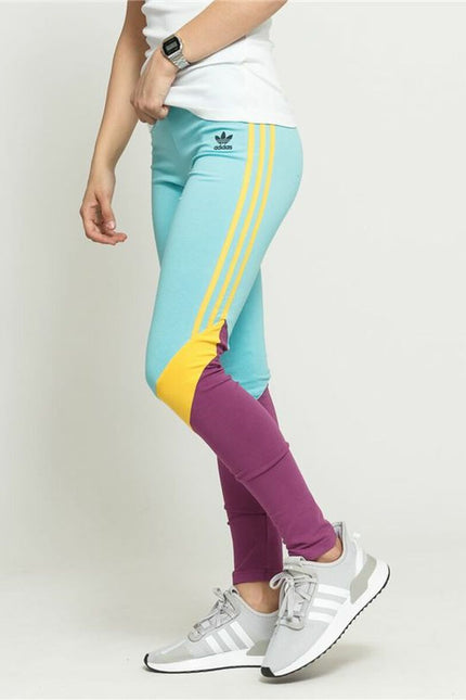 Sport leggings for Women Adidas High-Waisted Aquamarine-Sports | Fitness > Sports material and equipment > Sports Trousers-Adidas-Urbanheer