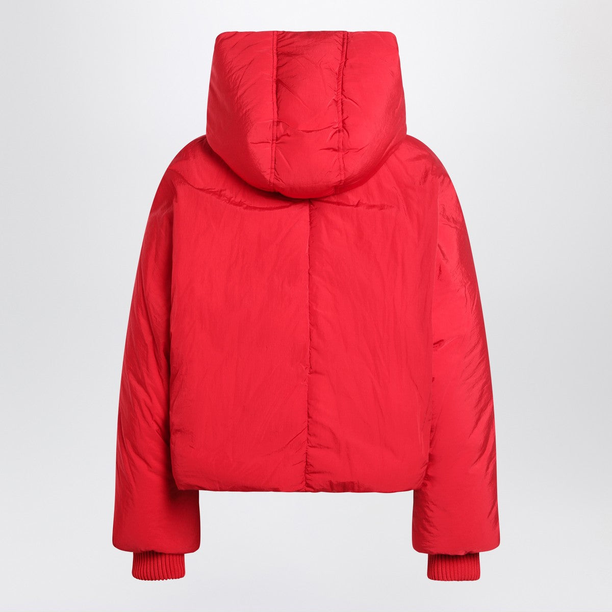 Sportmax Red water-repellent cropped down jacket