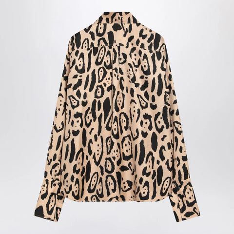 Sportmax Silk animal print shirt