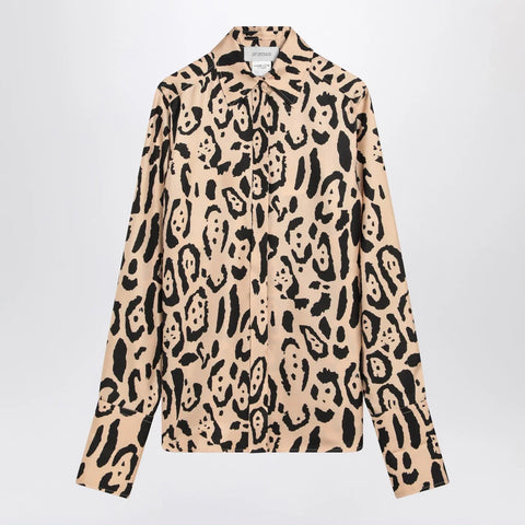 Sportmax Silk animal print shirt