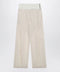 Sportmax Wide-leg trousers in ecru organza cotton voile