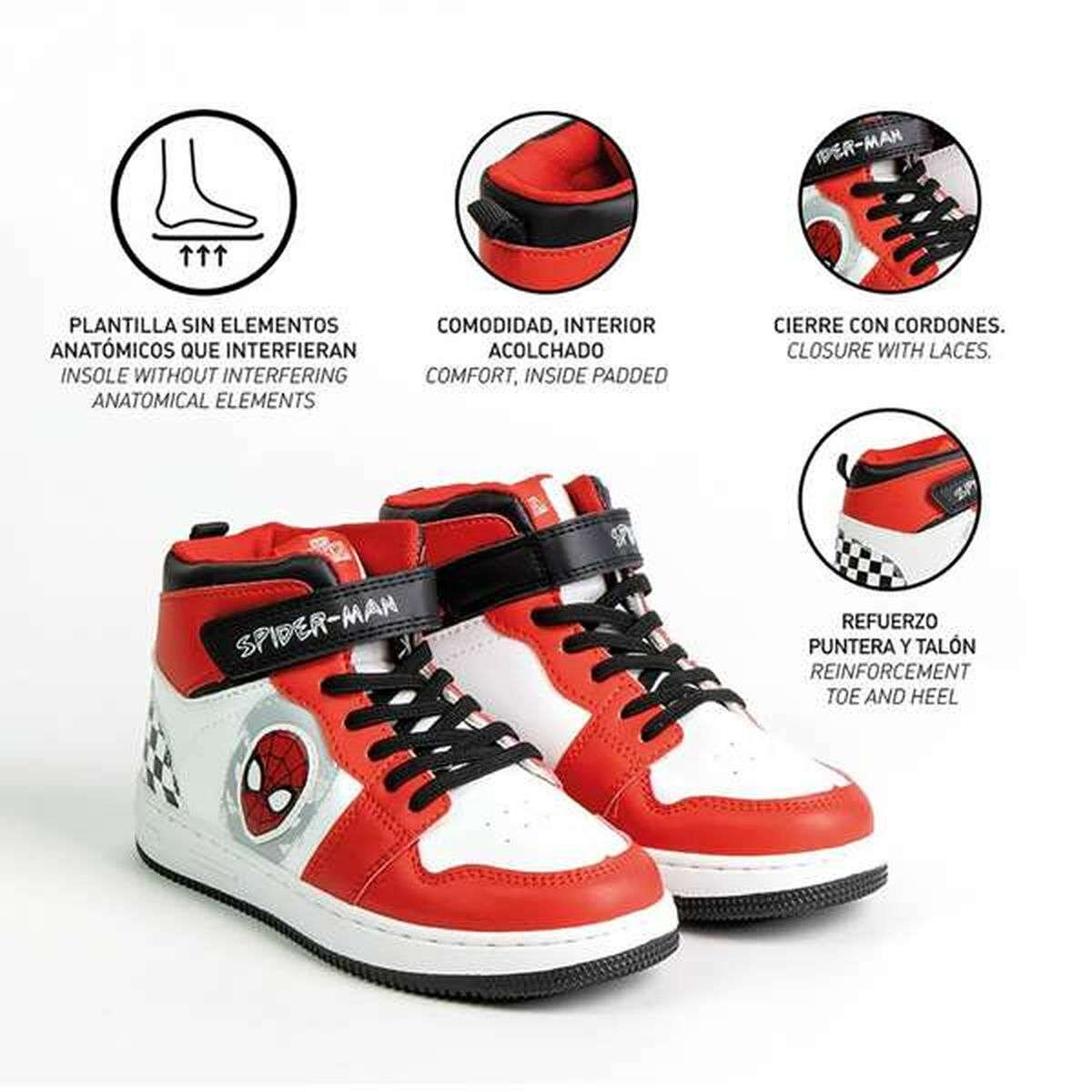 Sports Shoes for Kids Spider-Man Red-Shoes and accessories, Shoes-Spider-Man-Urbanheer