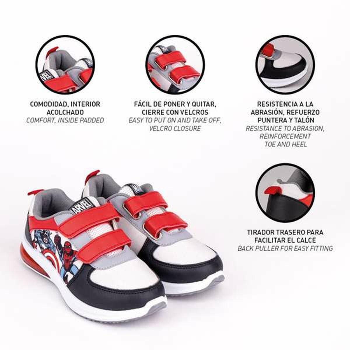 Sports Shoes for Kids The Avengers Black-Shoes and accessories, Shoes-The Avengers-Urbanheer