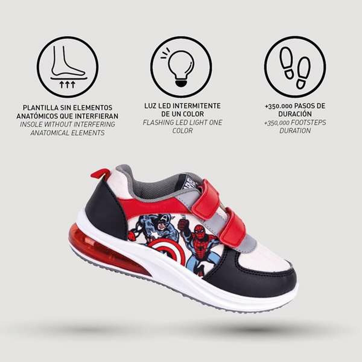 Sports Shoes for Kids The Avengers Black-Shoes and accessories, Shoes-The Avengers-Urbanheer