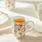 Spring Flowers 10oz Fine Porcelain Scallop Mug-Mug-Grace Teaware-4.25” Height x 5" Width x 3.6" Depth-10oz-Urbanheer