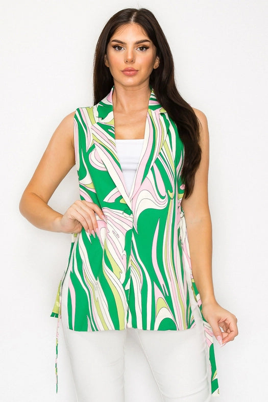 Spring Meadow Vest-Vest-One n' More Inc.-S-GREEN-PINK-WHITE MIX-Urbanheer